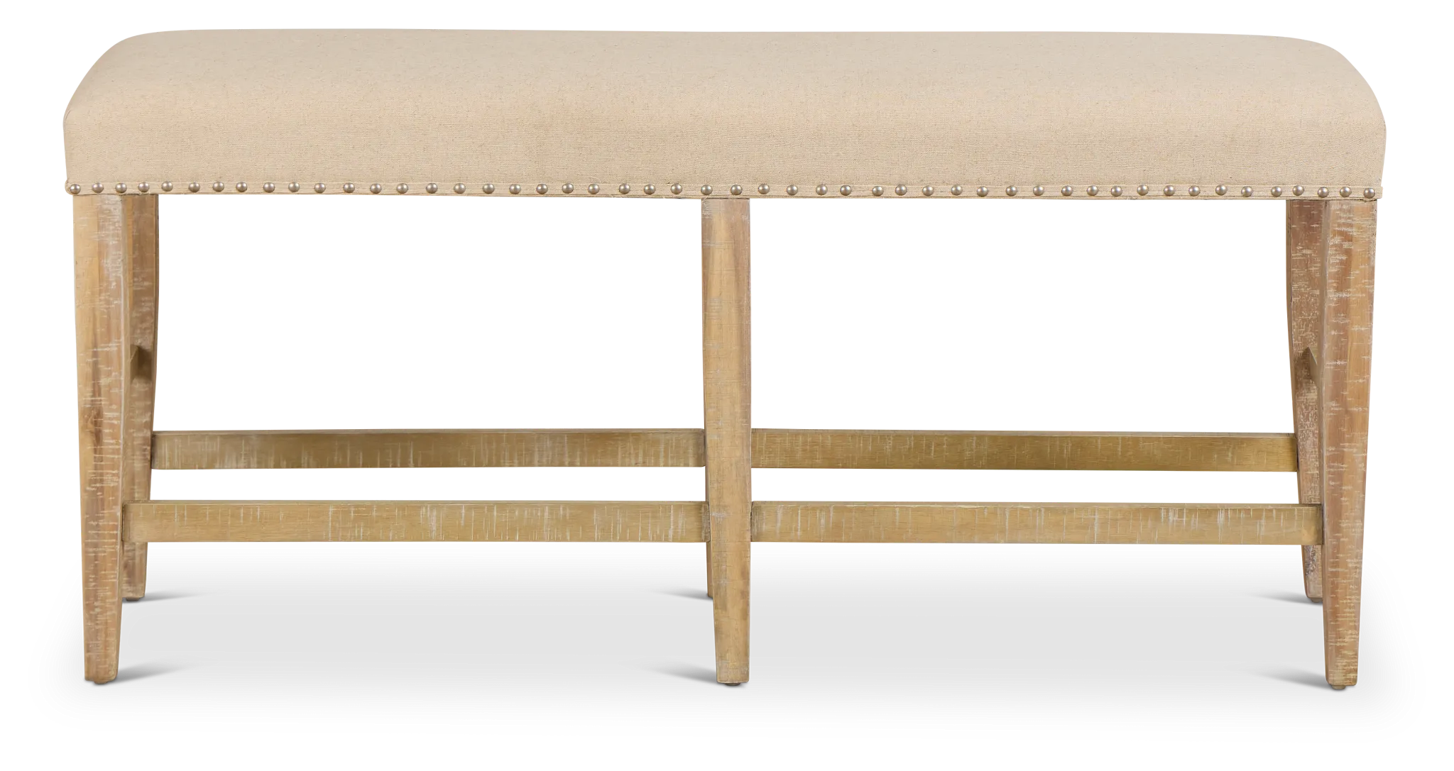 Joplin Light Tone High Upholstered Dining Bench