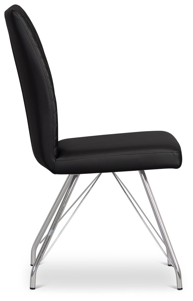 Lima Black Upholstered Side Chair