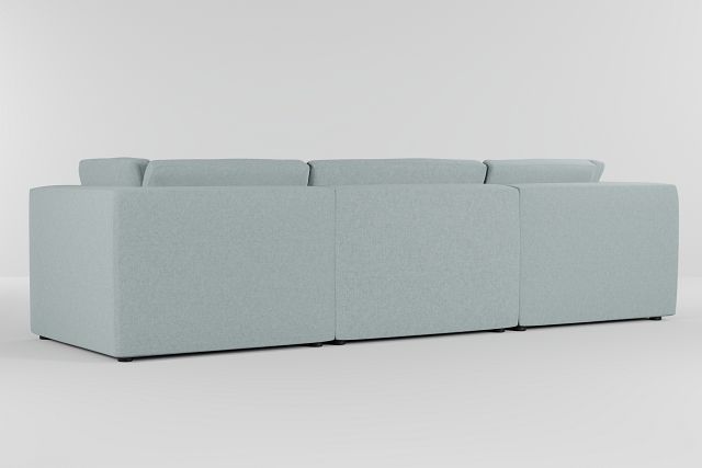 Destin Delray Light Green Fabric 3 Piece Modular Sofa