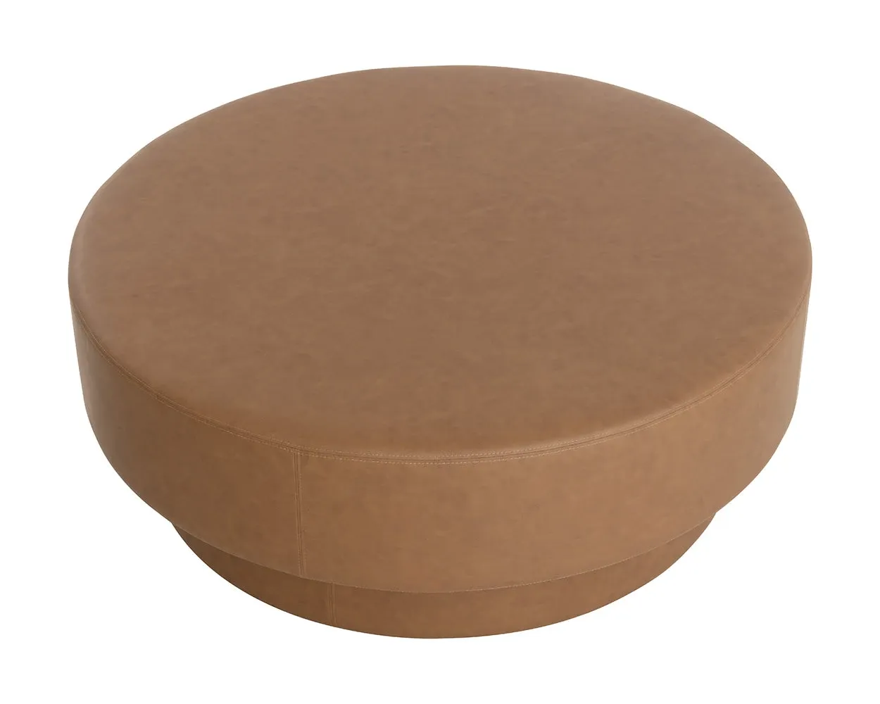 Arin Brown Lthr/vinyl Ottoman