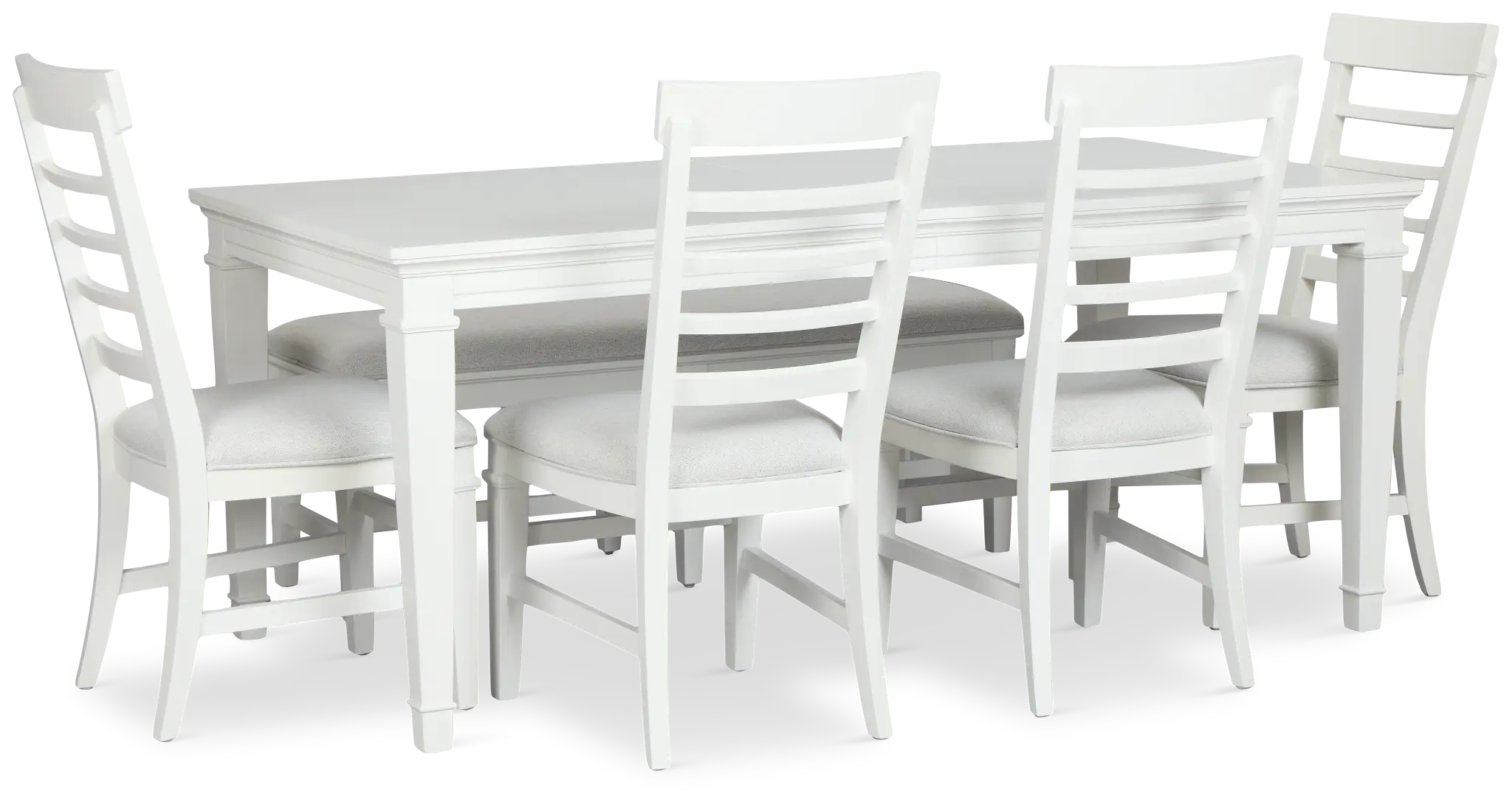 Cape Cod Ivory Rect Table, 4 Chairs & Bench Cape Cod Ivory Rect Table, 4 Chairs & Bench