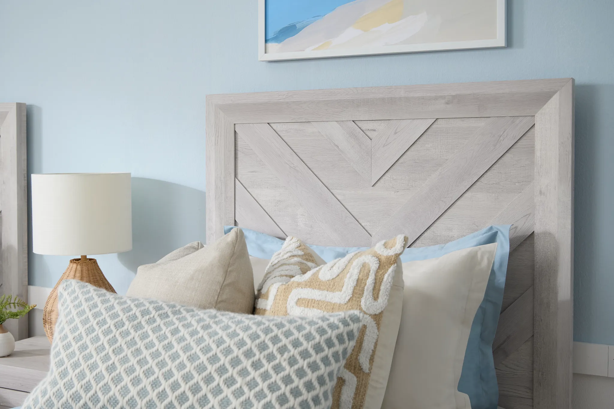 Delray White Panel Bed