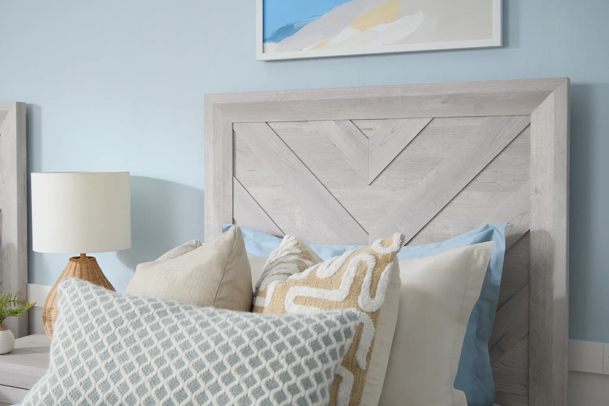 Delray White Panel Bed Delray White Panel Bed