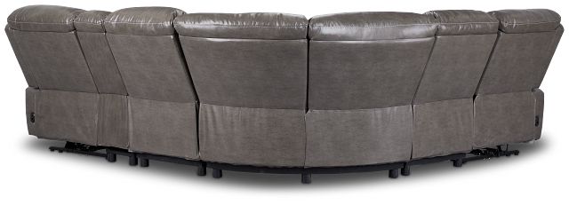 Toby2 Dark Taupe Micro Medium Dual Power 2-arm Reclining Sectional