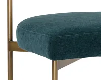 Mabel Dark Teal Upholstered Side Chair