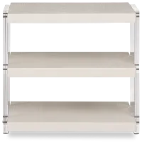 Gables White Rectangular End Table