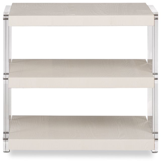 Gables White Rectangular End Table
