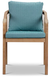 Laguna Teal Cushioned Arm Chair