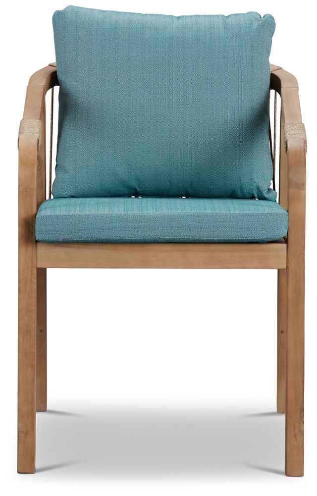 Laguna Teal Cushioned Arm Chair