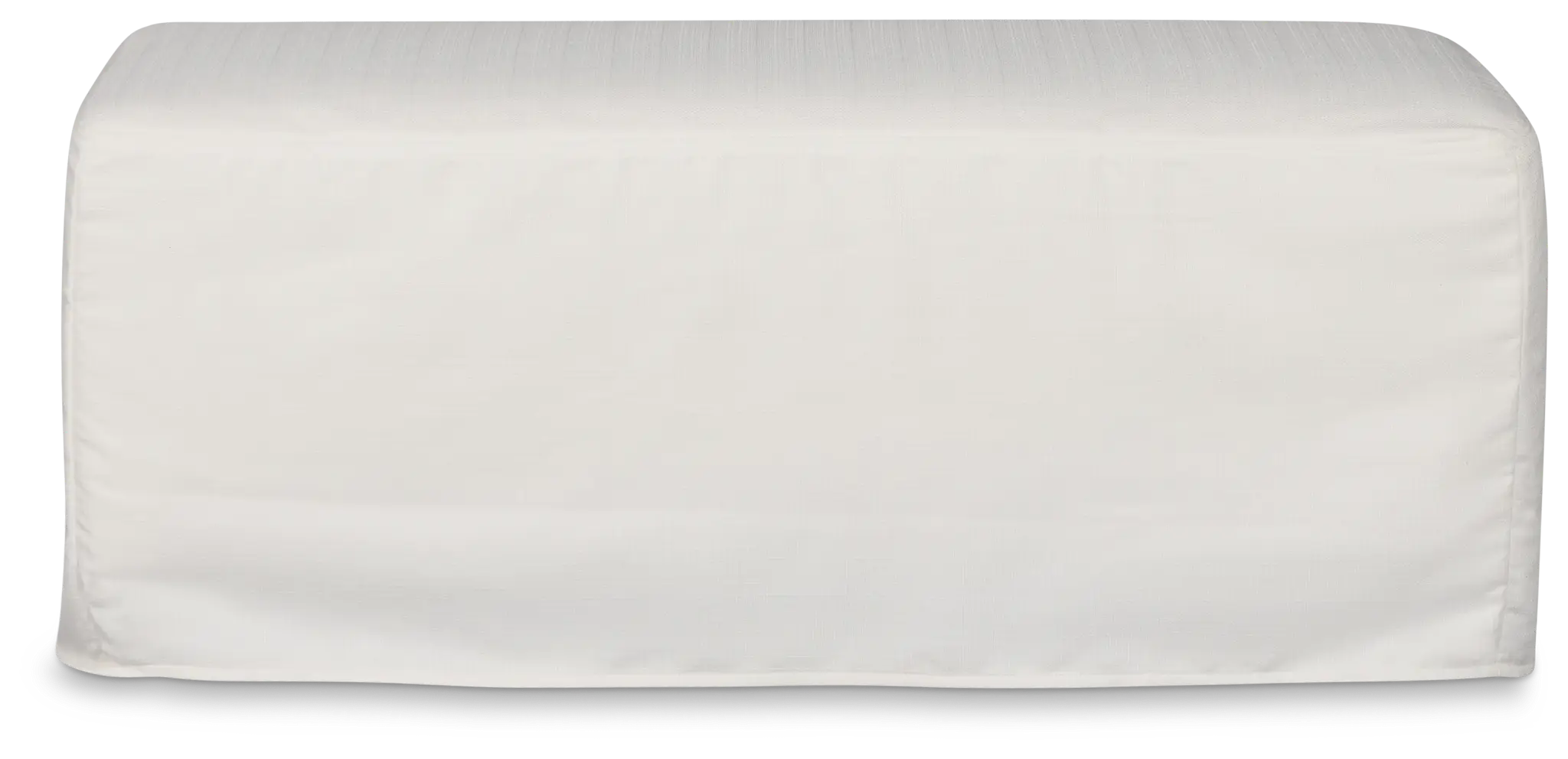 Marren White Fabric Ottoman Marren White Fabric Ottoman