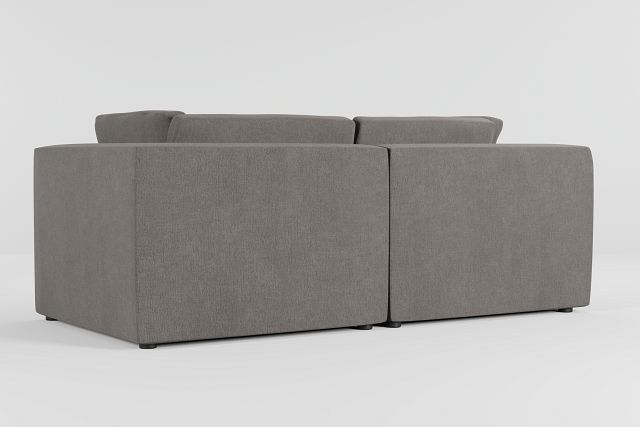 Destin Peyton Gray Fabric 2 Piece Modular Sofa