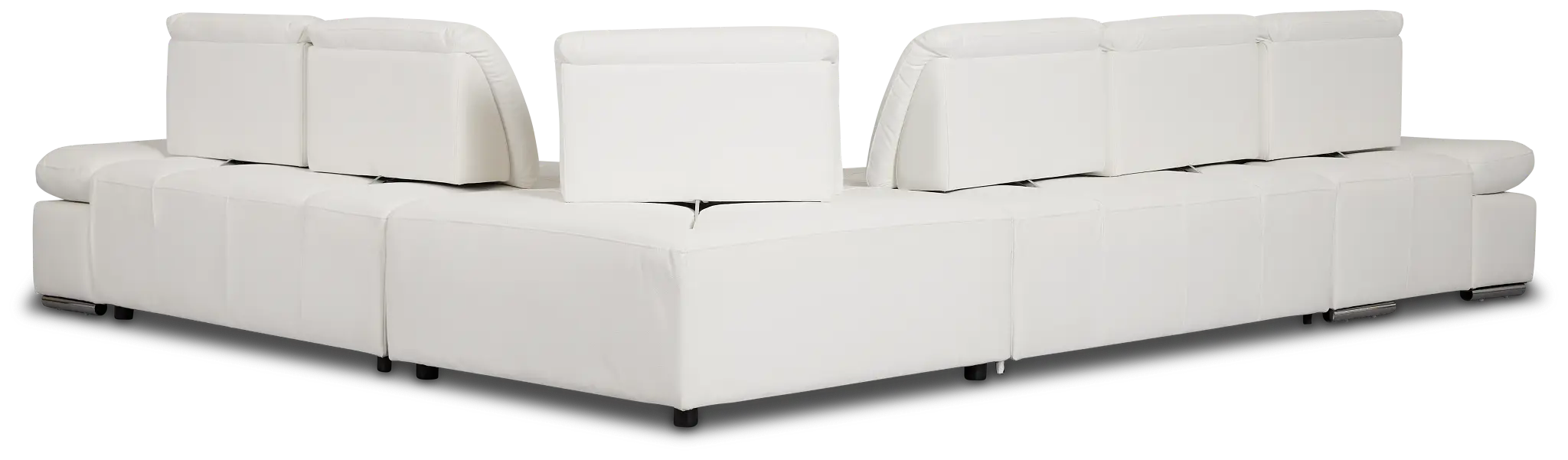 Eden White Lthr/vinyl Medium Left Chaise Sleeper Sectional Eden White Lthr/vinyl Medium Left Chaise Sleeper Sectional