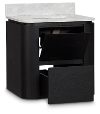 Nomad Black 24" Floating Bathroom Vanity
