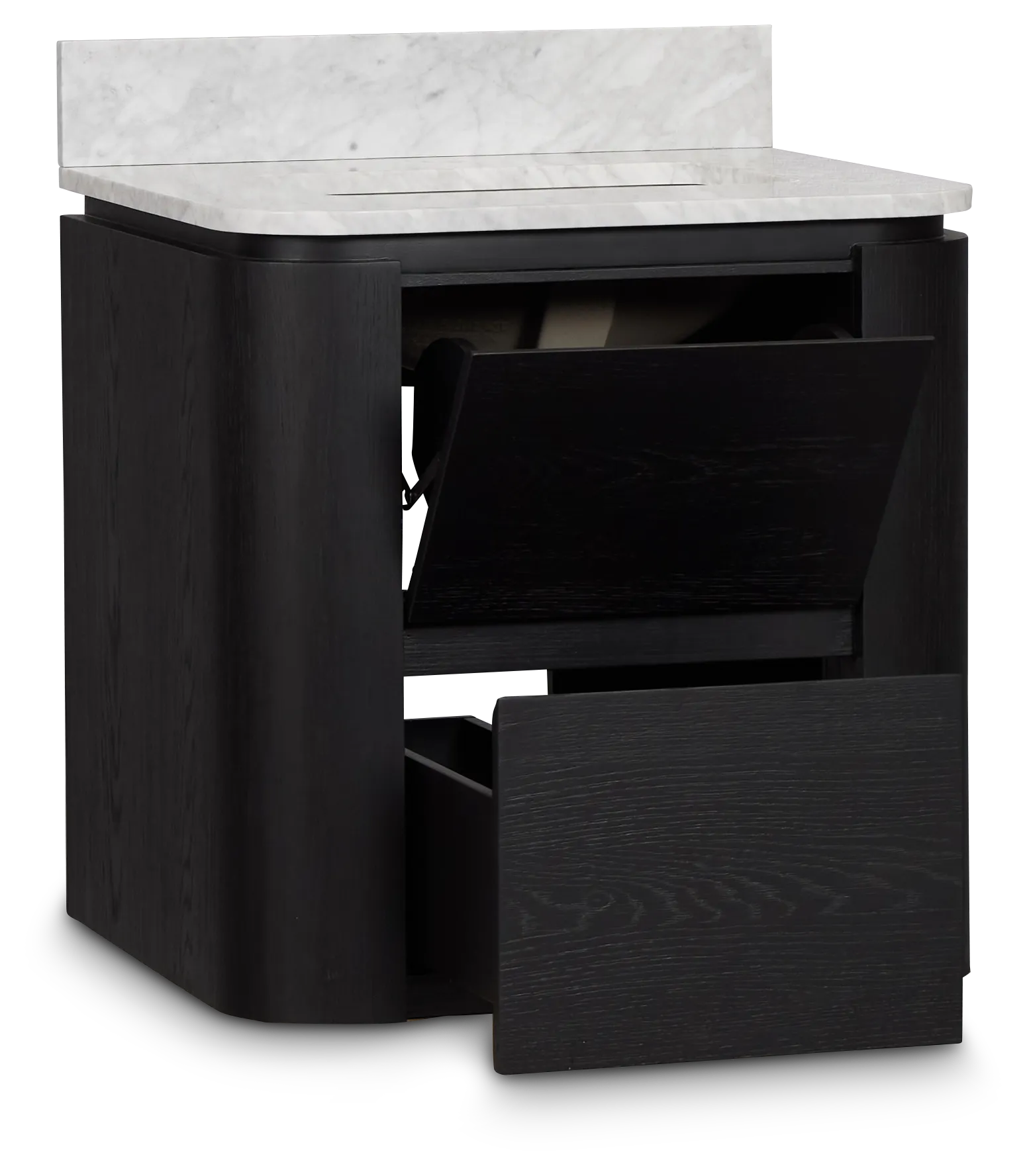 Nomad Black 24" Floating Bathroom Vanity
