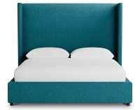 Captiva Elite Teal 60" Upholstered Shelter Bed