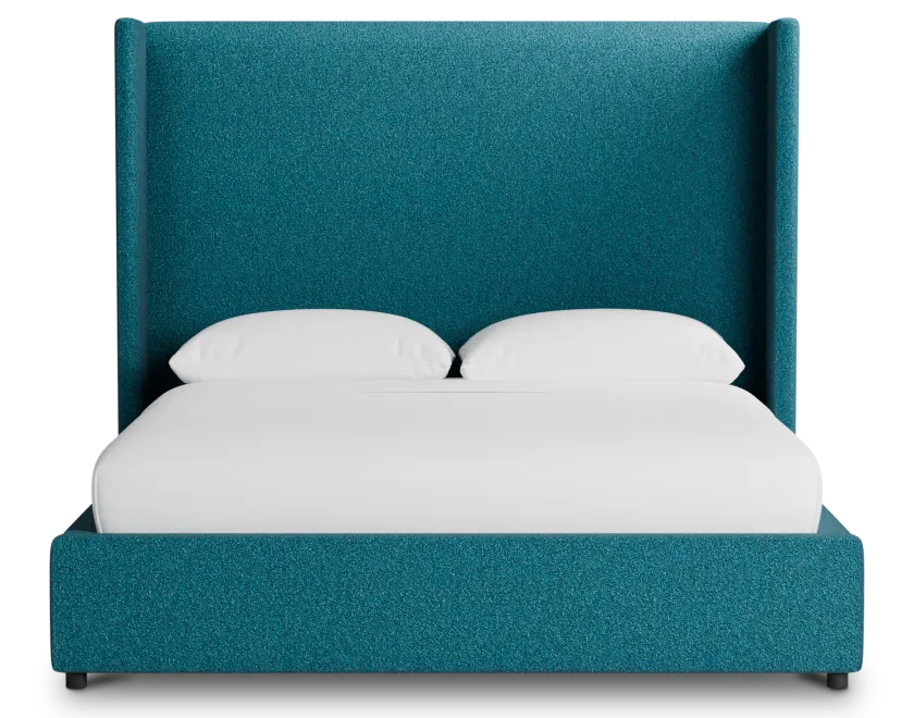 Captiva Elite Teal 60" Upholstered Shelter Bed