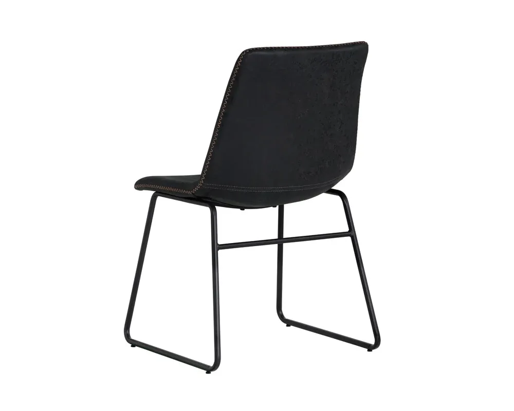 Ozark Black Upholstered Side Chair