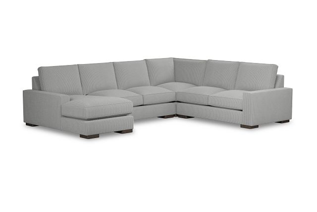 Edgewater Lucy Light Gray Medium Left Chaise Sectional