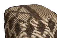Madsi Dark Brown Accent Pouf