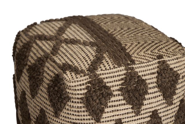 Madsi Dark Brown Accent Pouf