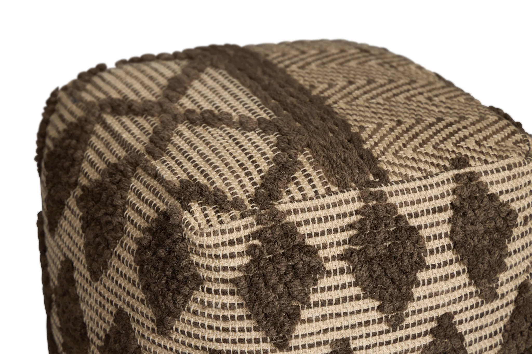 Madsi Dark Brown Accent Pouf