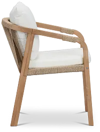 Laguna White Cushioned Arm Chair