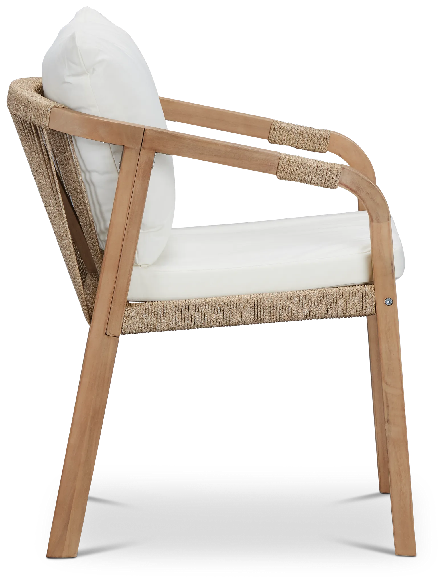Laguna White Cushioned Arm Chair