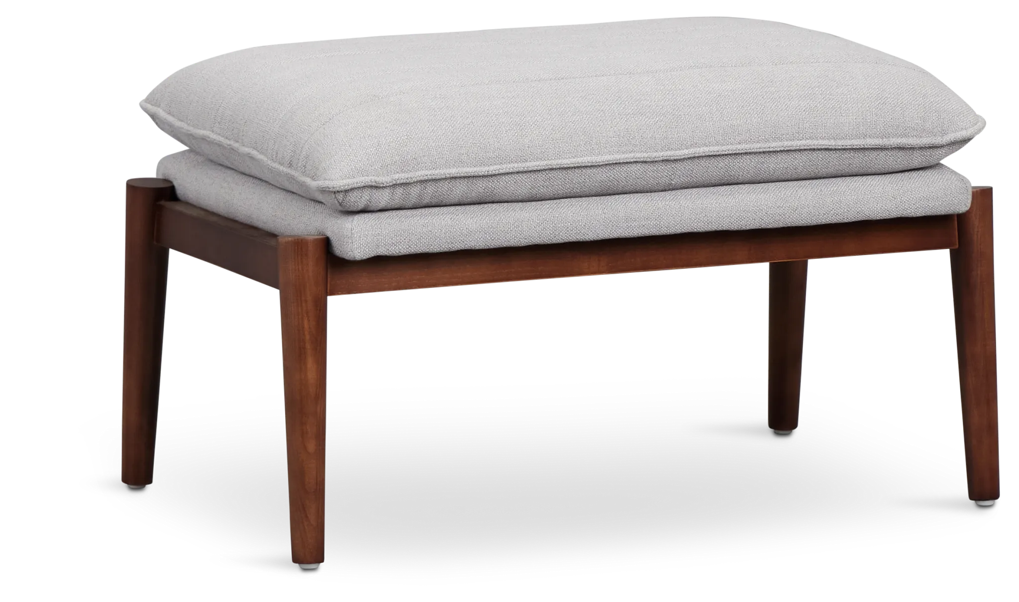 Leith Gray Fabric Accent Ottoman