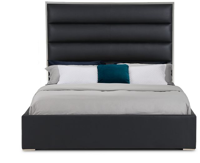 Cortina Black Uph Platform Bed