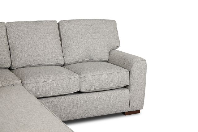 Austin Gray Fabric Small Left Bumper Sectional