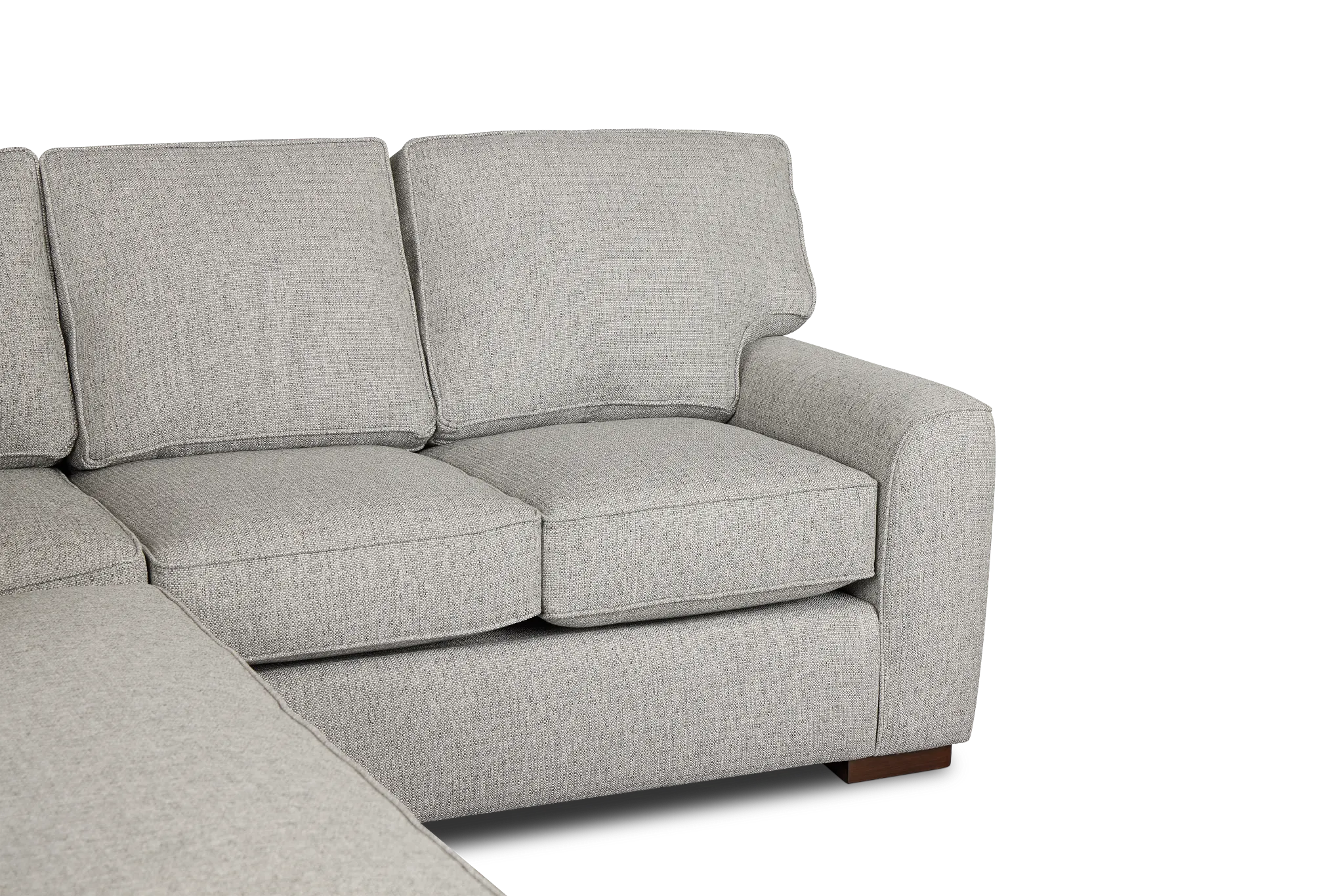 Austin Gray Fabric Small Left Bumper Sectional