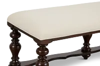 Savannah Dark Tone 83" Upholstered Dining Bench
