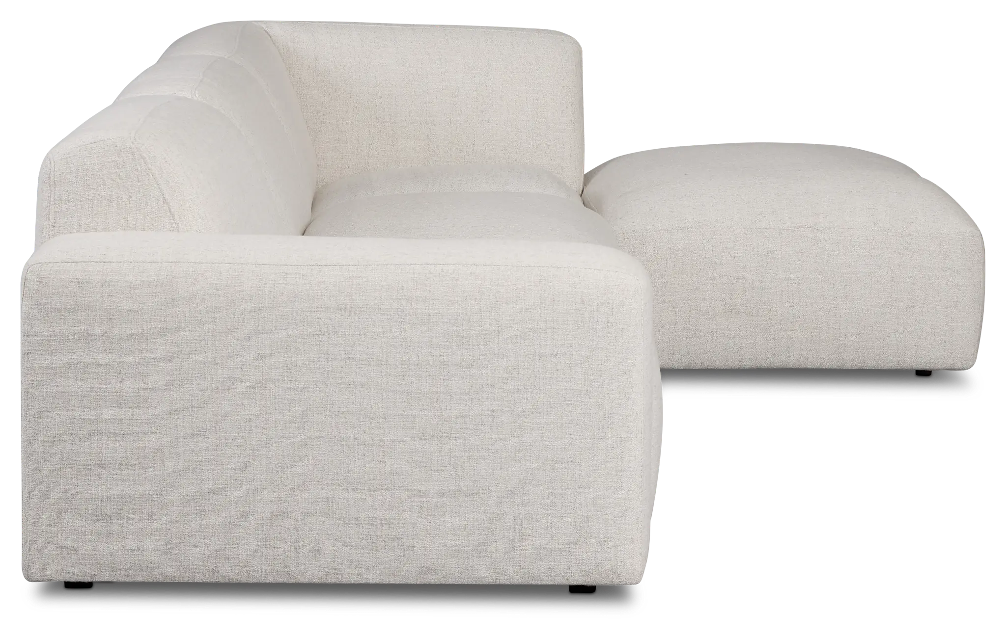 Baylor Light Beige Fabric 4-piece Right Facing Bumper Sectional Baylor Light Beige Fabric 4-piece Right Facing Bumper Sectional