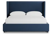 Captiva Peyton Dark Blue 48" Upholstered Shelter Bed