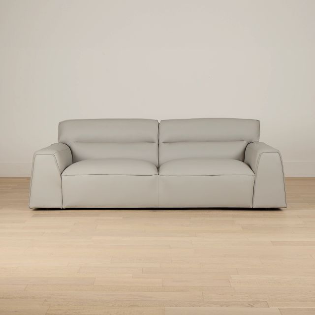 Blanca Gray Leather Sofa