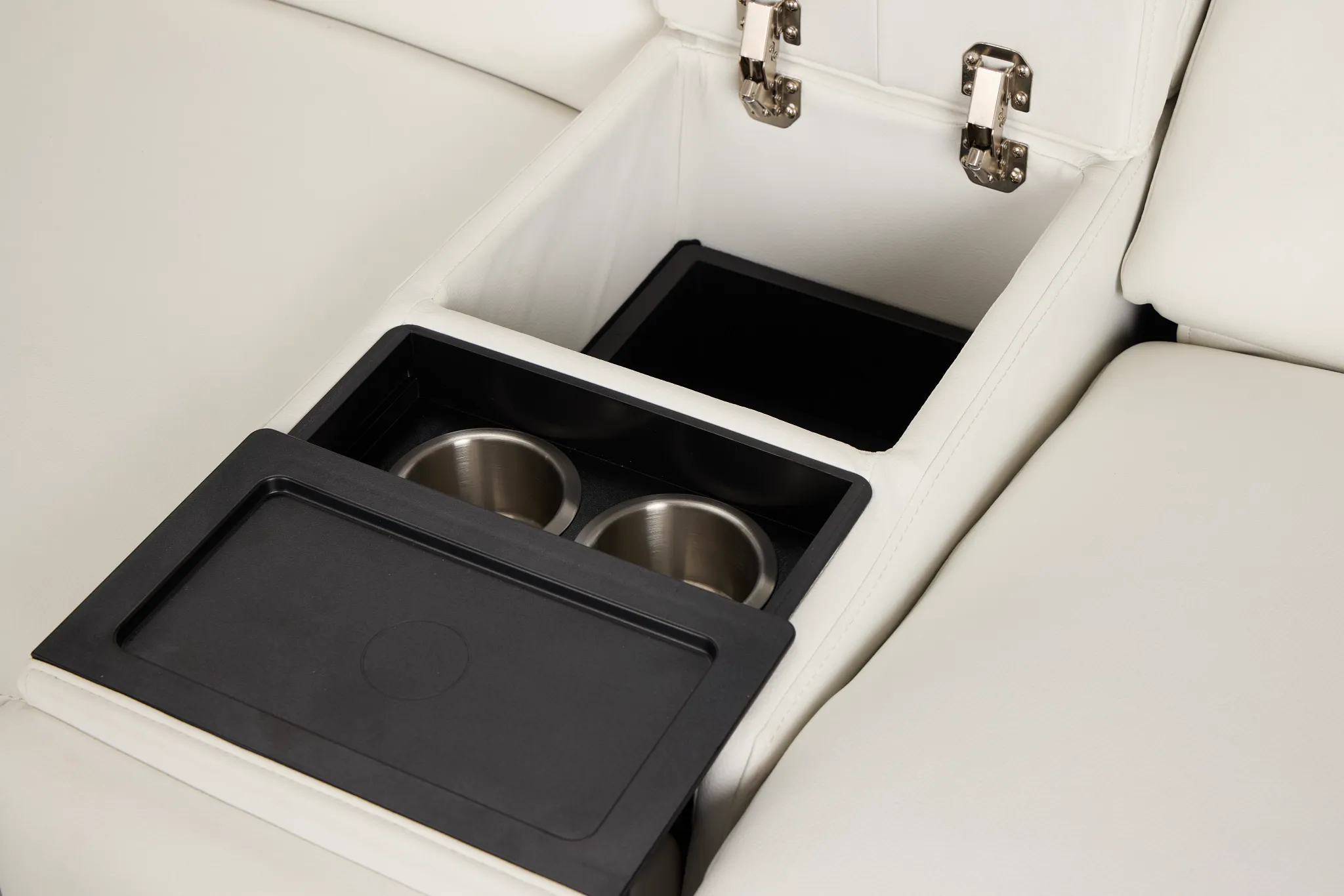 Melody White Micro Medium Triple Power 2-arm Sectional