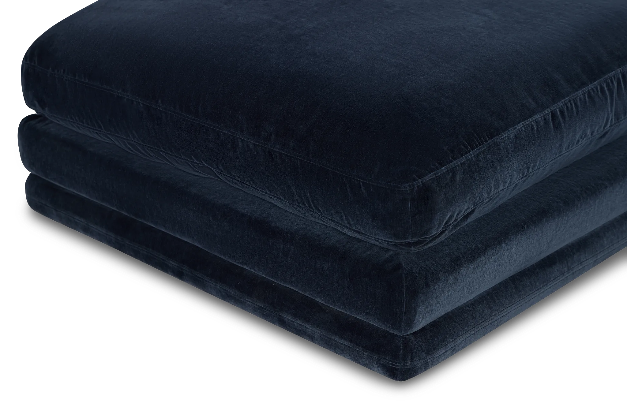 Jules Dark Blue Velvet 5-piece Right Facing Bumper Sectional