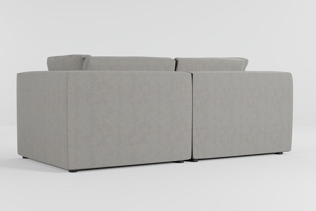 Destin Maguire Gray Fabric 2 Piece Modular Sofa