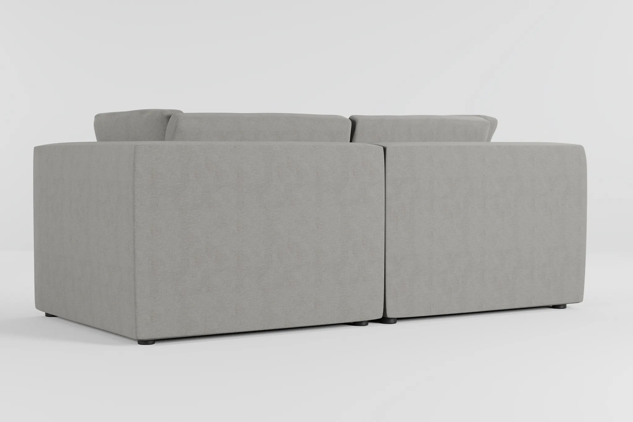 Destin Maguire Gray Fabric 2-piece Modular Sofa