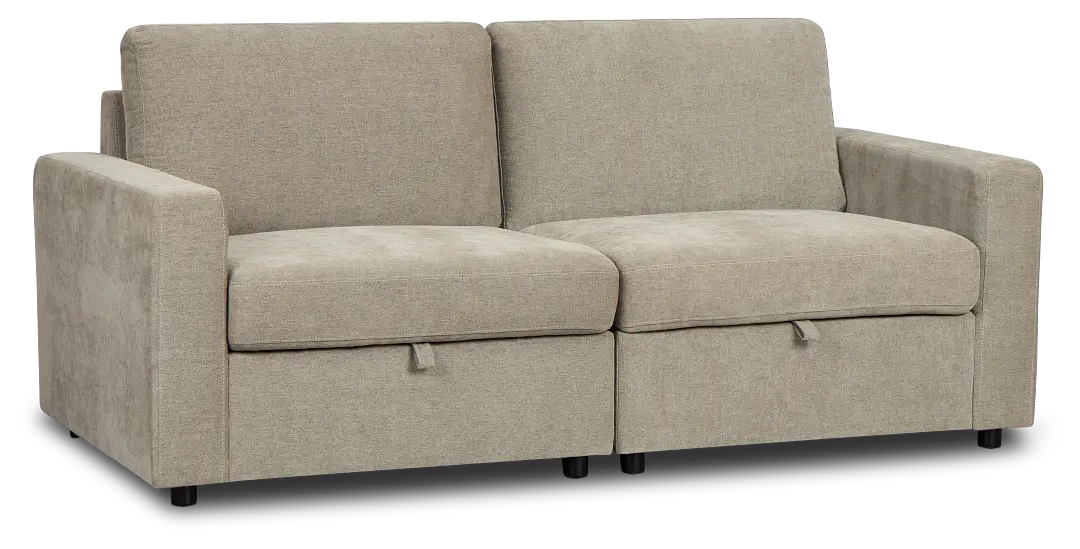 Addie Gray Fabric 2-piece Modular Storage Sofa Addie Gray Fabric 2-piece Modular Storage Sofa