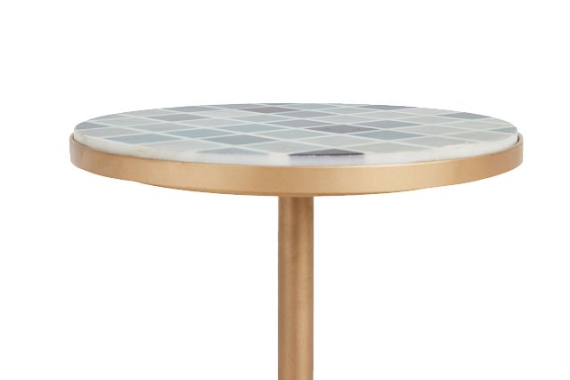 Juliette Gold Round End Table