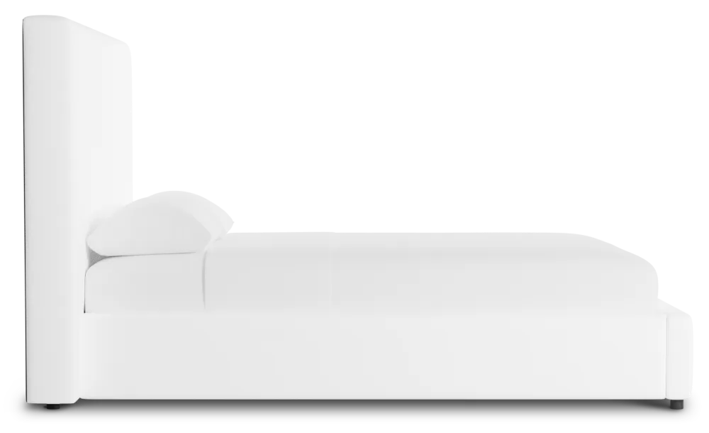 Grayton Peyton White 54" Upholstered Platform Bed