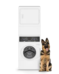 Speed Queen 7008 Series White Gas Laundry Center