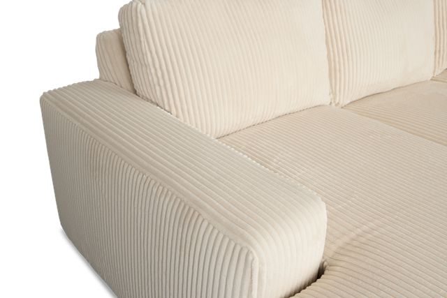 Charlie Ivory Fabric Left Chaise Sectional