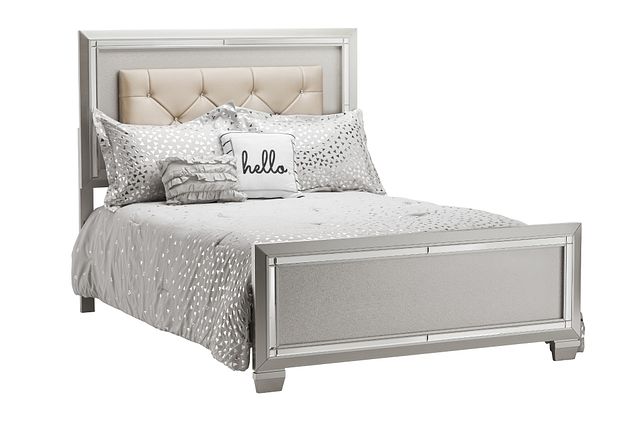 Platinum Silver Uph Panel Bed