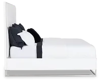 Miami White Uph Platform Bed