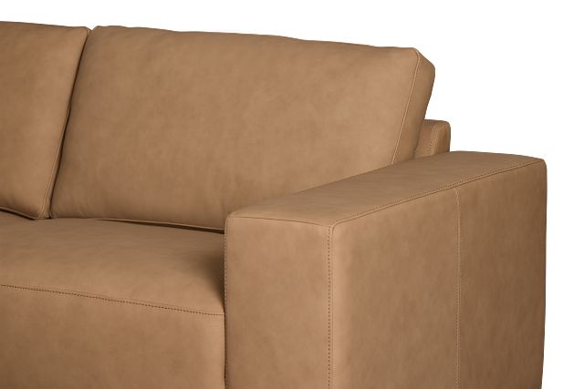 Kellan Light Brown Leather Large Two-arm Sectional