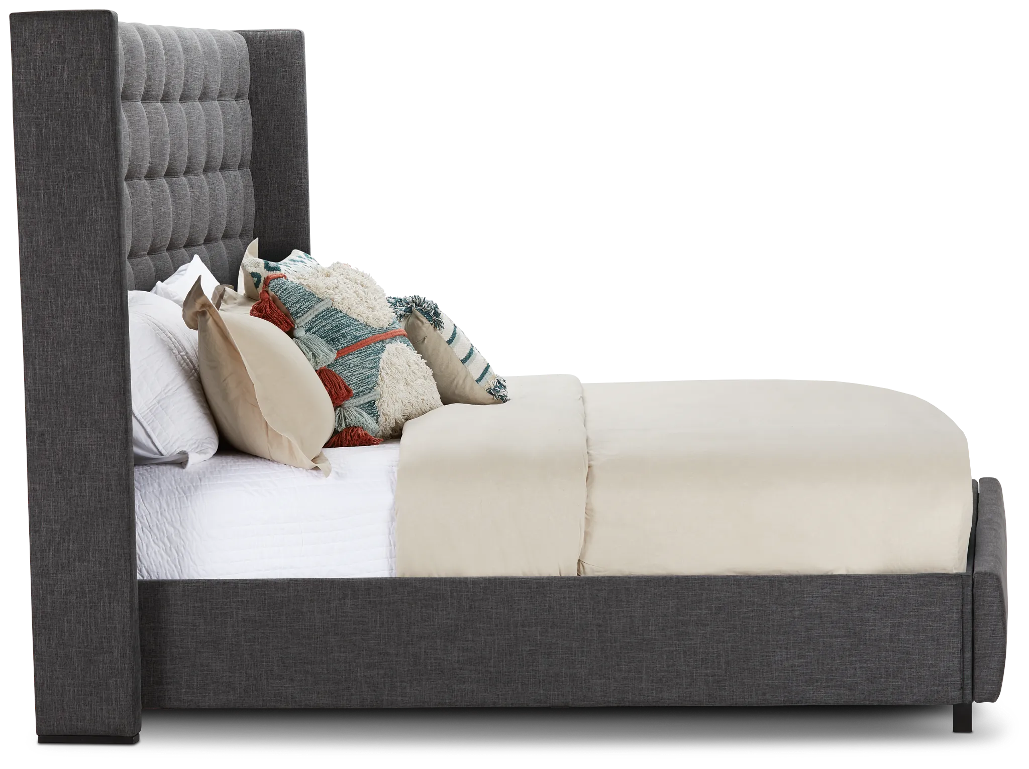 Chatham Dark Gray High Platform Storage Bed