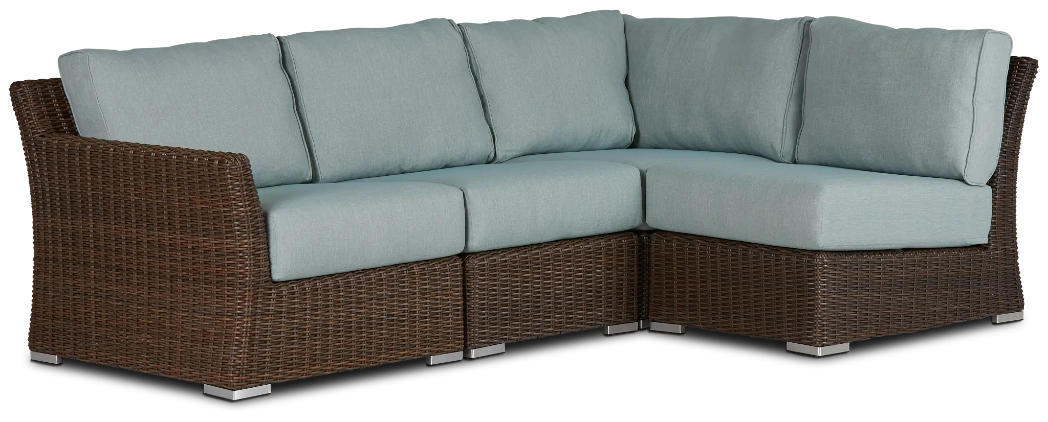 Southport Teal Left 4-piece Modular Sectional Southport Teal Left 4-piece Modular Sectional