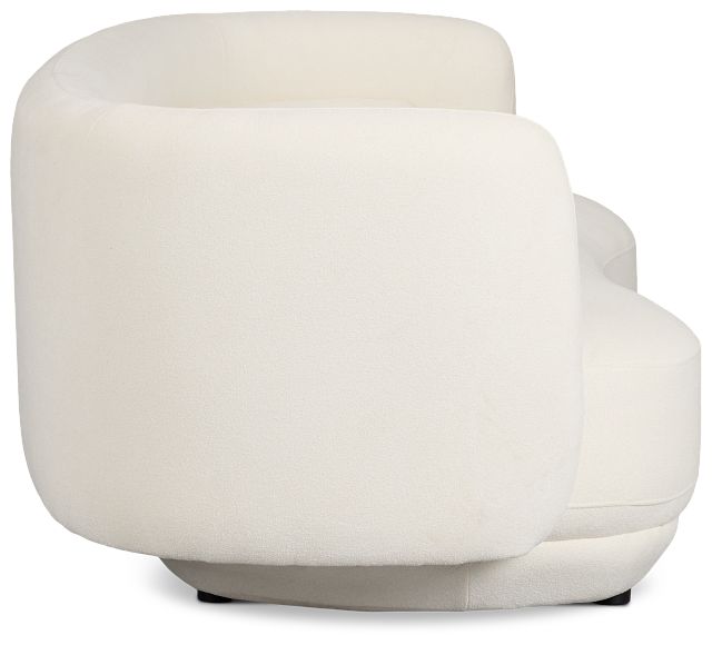 Presley White Fabric Sofa